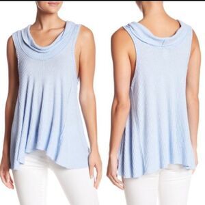 NWT Free People Swing It Cowl Neck in Sky Blue